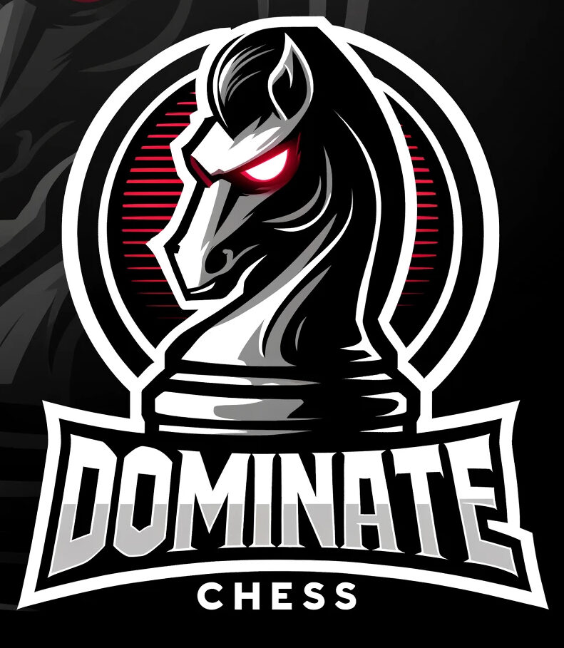 dominate chess demon eye logo